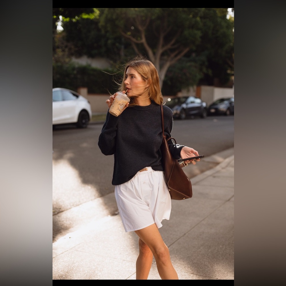 Alex Mill Downing Crewneck in Donegal Wool 
-oatmeal M